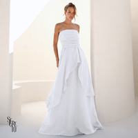 Vestido Longo Assimétrica Liora Branco