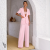 Conjunto Alfaiataria Eliza Rosa Claro