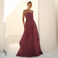 Vestido Longo Assimétrica Liora Rosa