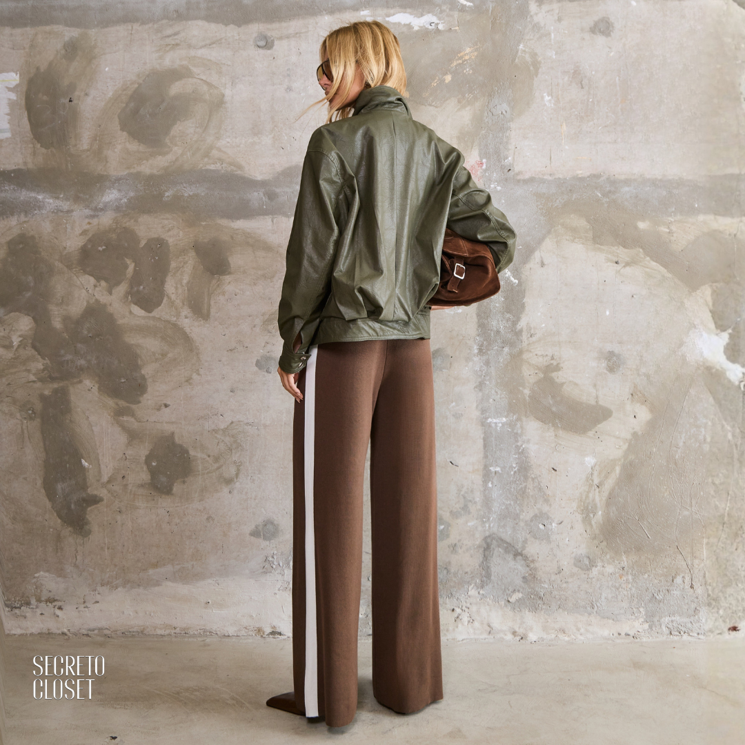 Jaqueta Bomber Courino Anneliese Verde Militar
