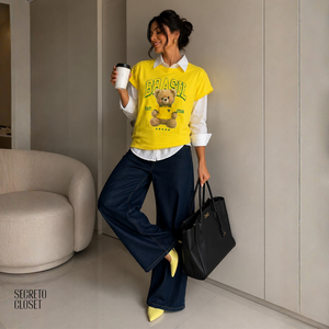 T-shirt Urso Bia Amarelo