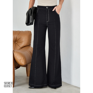 Conjunto Casaqueto e Calça Pesponto Amelia Preto