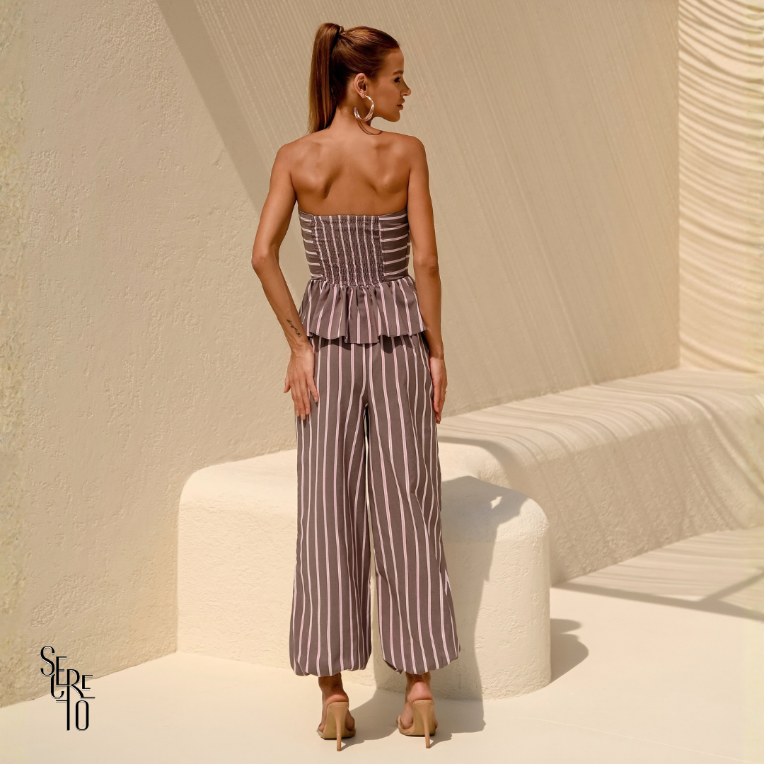 Conjunto Listrado Jasmin Listra Rosa
