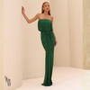 Vestido Longo Fenda Frontal Samara Verde