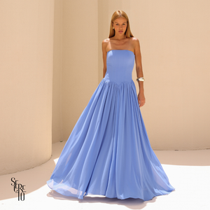 Vestido Barbatana Erica Azul Claro