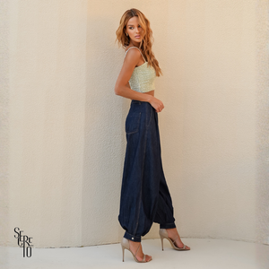 Cropped Listra Bordado Vittoria Pistache