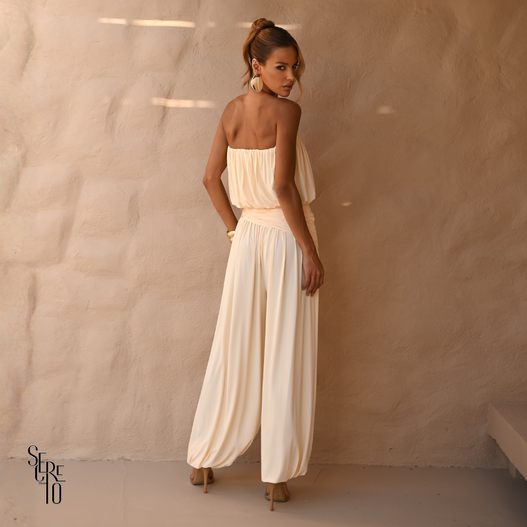 Conjunto Blusê e Calça Aladin Roberta Manteiga