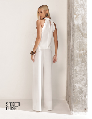 Conjunto Blusa e Calça Viés Dana Branco