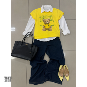 T-shirt Urso Bia Amarelo