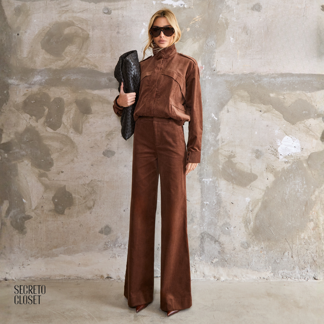 Calça Cotelê Maitê Marrom