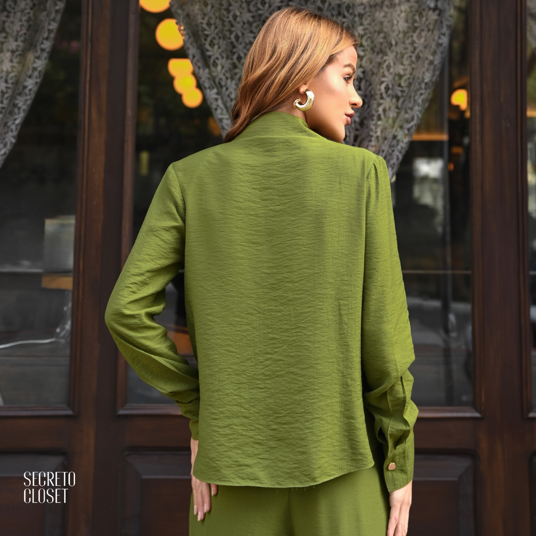 Conjunto Alfaiataria Alessia Verde Oliva