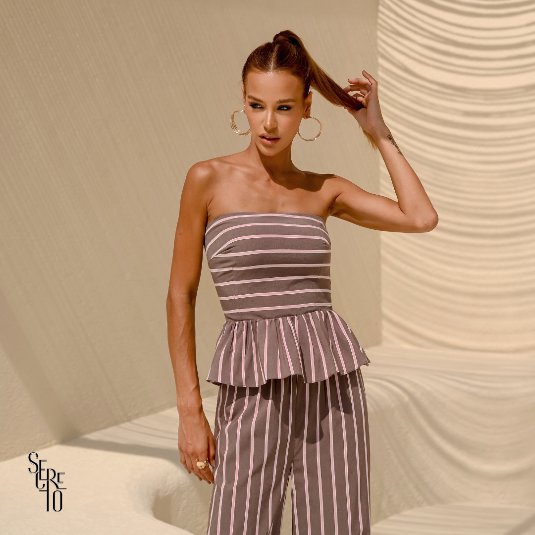 Conjunto Listrado Jasmin Listra Rosa
