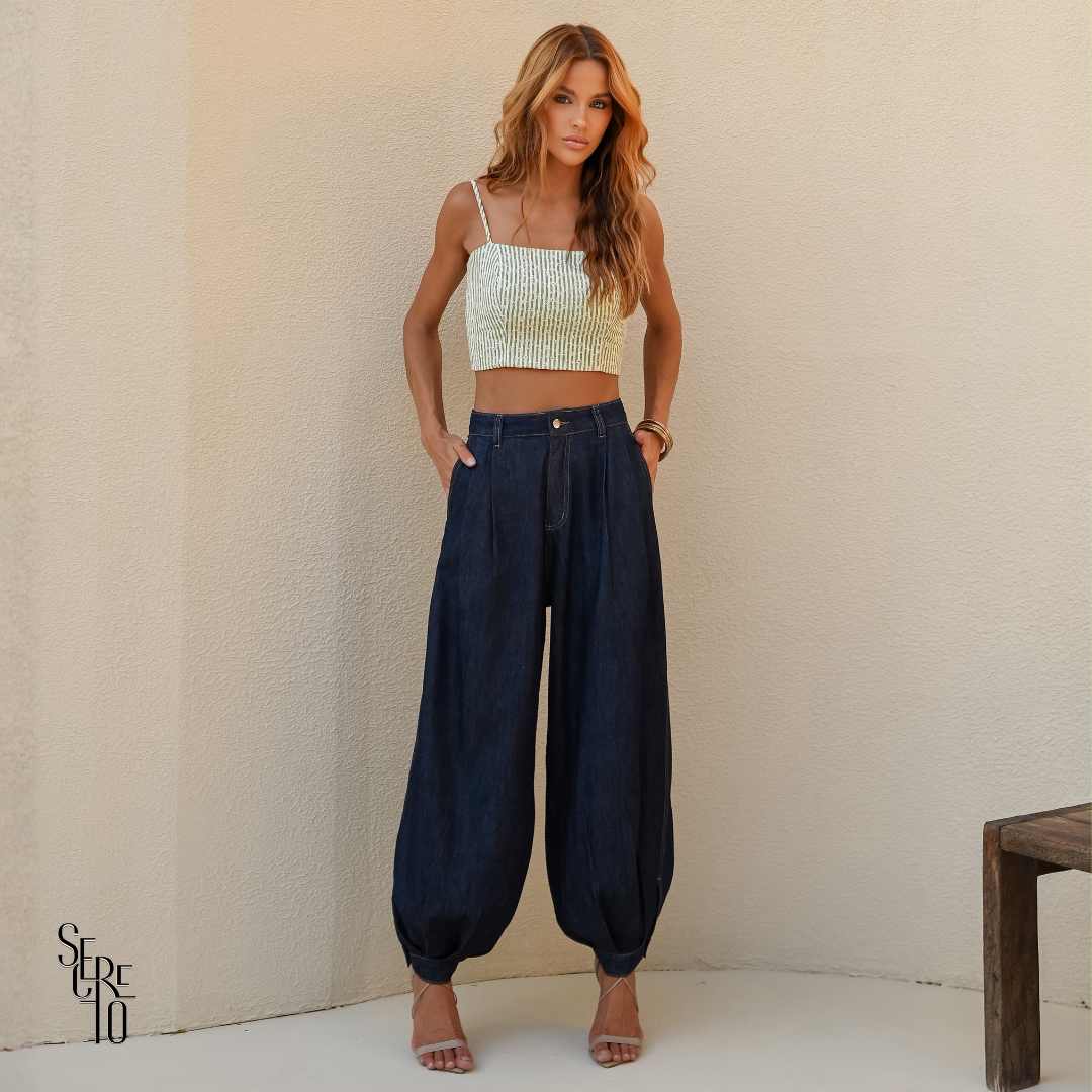 Cropped Listra Bordado Vittoria Pistache