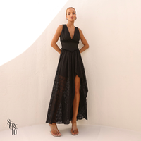 Vestido Longo Renda Ariane Preto
