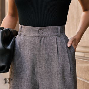 Calça Cenoura Manuela Cinza