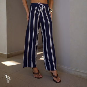 Calça Listrado Mari Azul