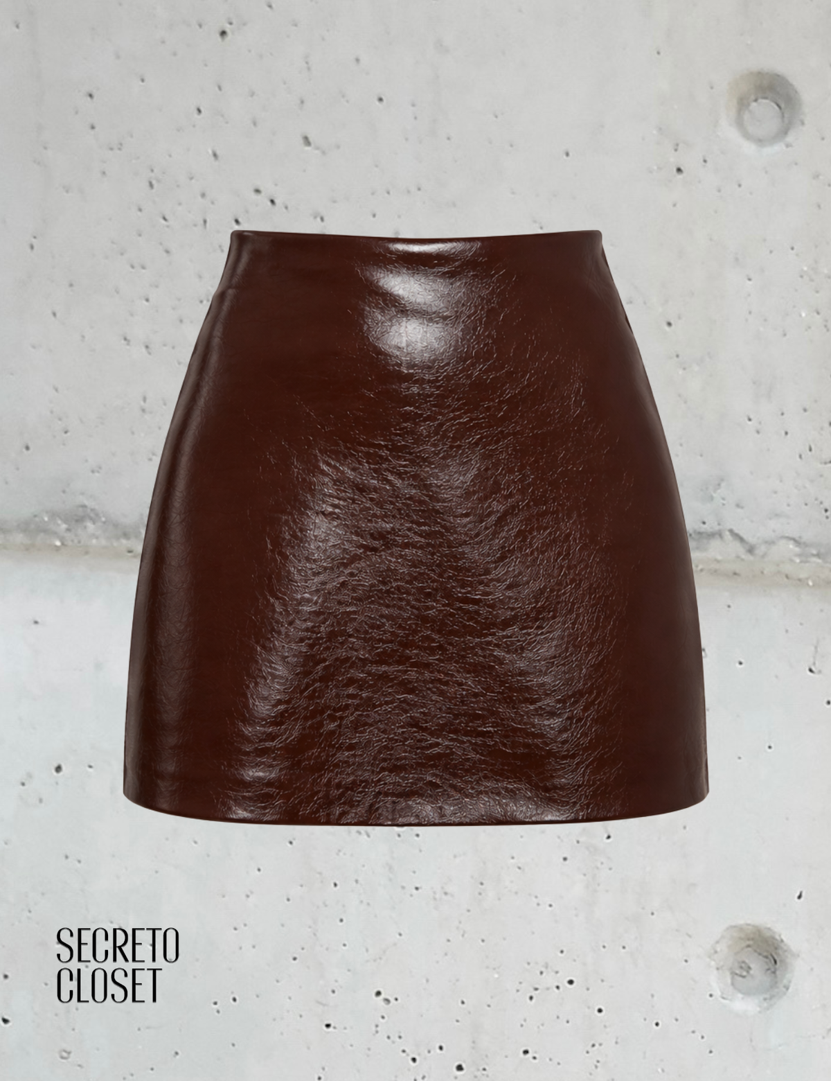Short Saia Courino Anielle Marrom