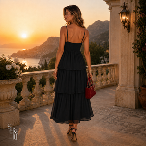 Vestido Midi Renda Raquel Preto