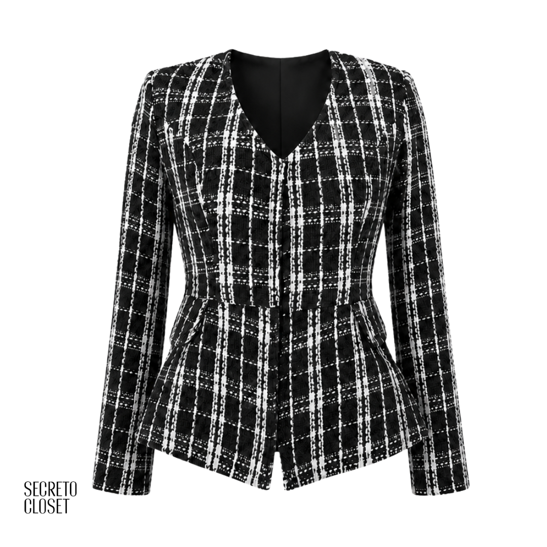 Blazer Tweed Mia Preto