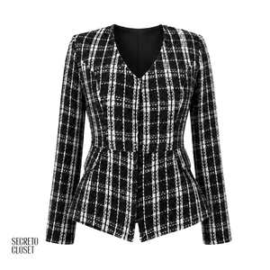 Blazer Tweed Mia Preto